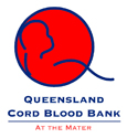 Queensland Cord Blood Bank at the Mater Logo